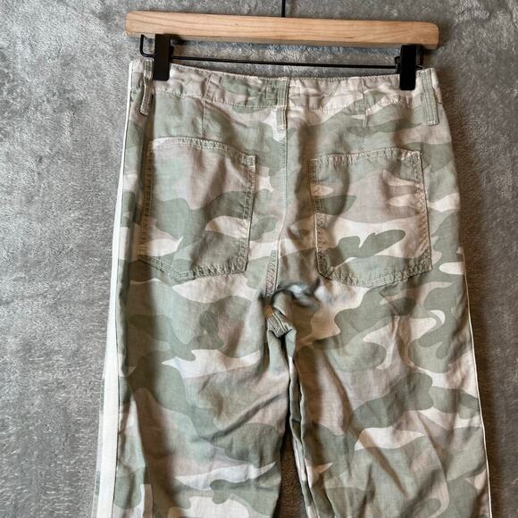 Mother The Shaker Chop Crop Fray Desert Print Green Camo Size 26 - Picture 4 of 10